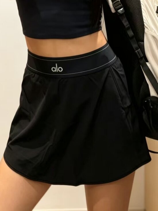 ALO Yoga Dresses & Skirts - Black🥁ALO Match Point Tennis Skirt Cute & Playful/Versatile🍒Brand new